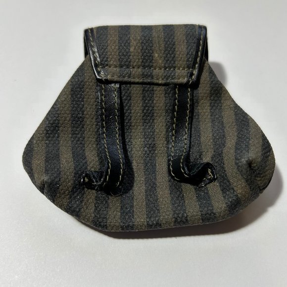 FENDI Vintage Pequin Striped Mini Pouch - Picture 4 of 11